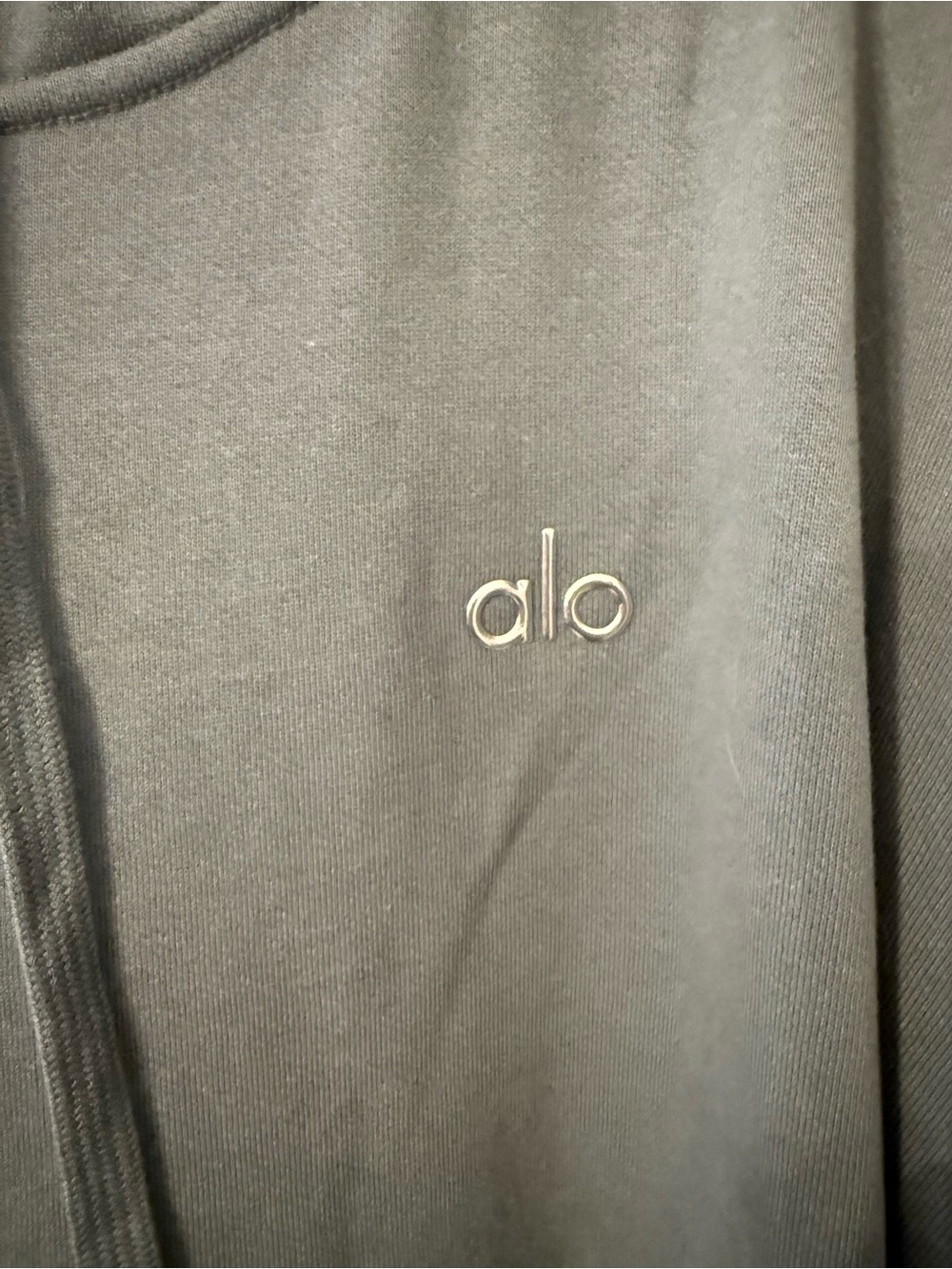 ALO Yoga Men's Charcoal Gray Crewneck Hoodie - Picture 2 of 5